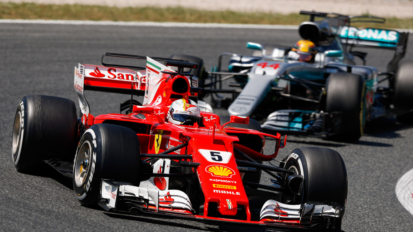 Forma-1, Sebastian Vettel, Scuderia Ferrari, Lewis Hamilton, Mercedes-AMG Petronas, Spanyol Nagydíj 