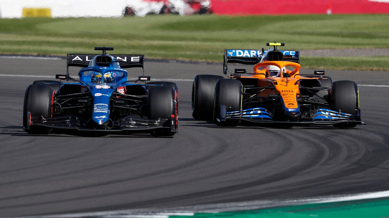 Forma-1, Fernando Alonso, Alpine, Lando Norris, McLaren, Brit Nagydíj 2021, szombat 