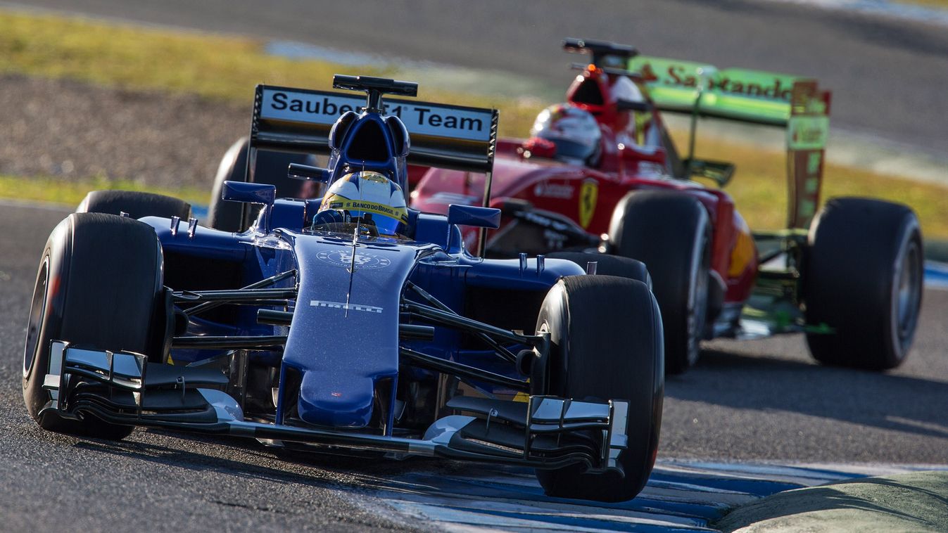 Forma-1, Marcus Ericsson, Sauber, Sebastianb Vettel, Ferrari teszt 