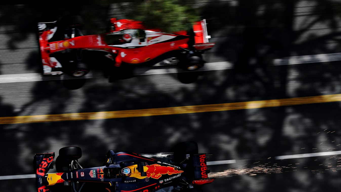 Forma-1, Monacói Nagydíj Daniel Ricciardo, Red Bull, Kimi Räikkönen, Ferrari 