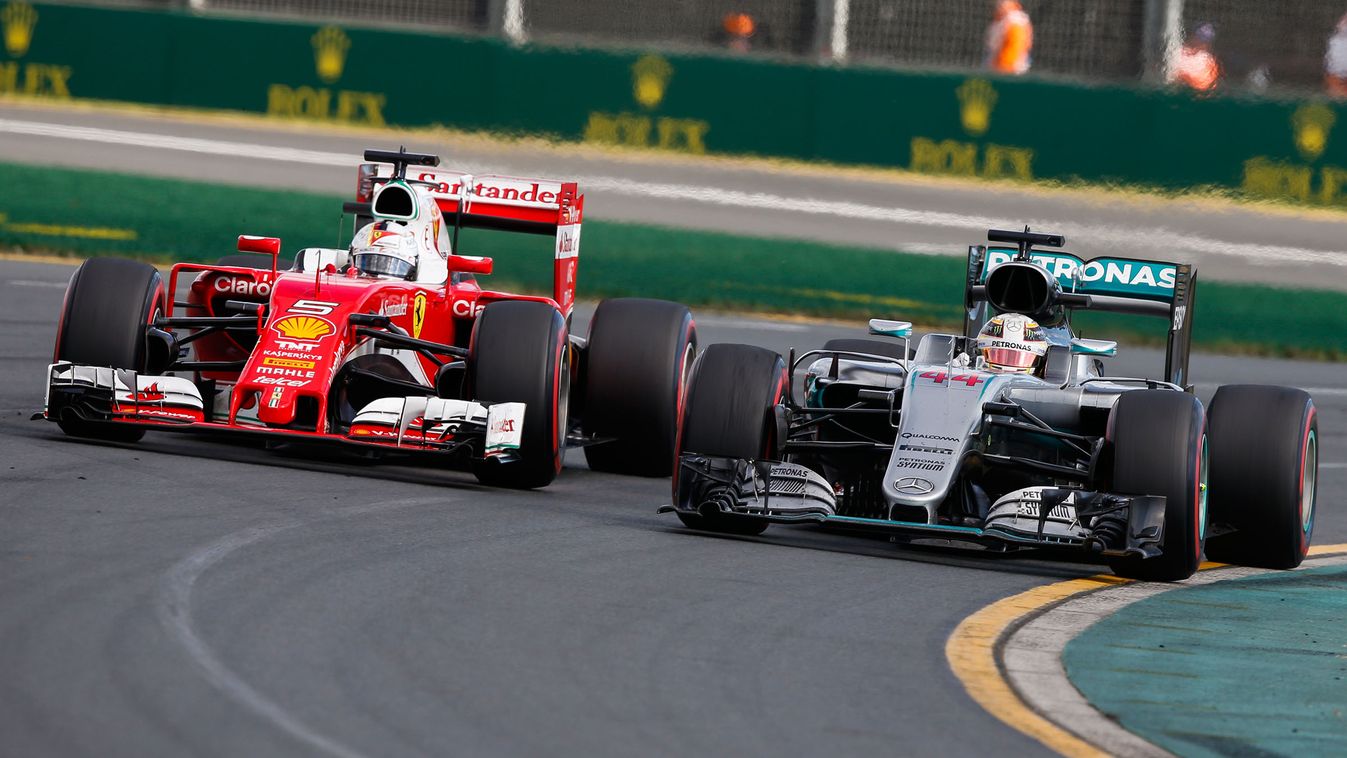 Forma-1, Lewis Hamilton, Sebastian Vettel, Ferrari, Mercedes, Ausztrál Nagydíj, előzés 