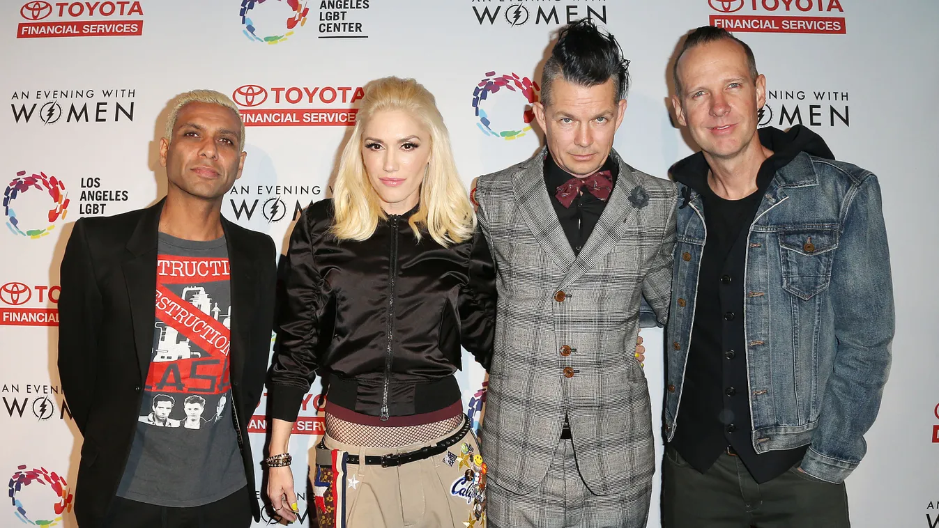 An Evening With Women Benefitting The Los Angeles LGBT Center - Arrivals GettyImageRank3 Looking At Camera Waist Up Musician USA Dusk California City Of Los Angeles Hollywood - California Making Money Women Gwen Stefani Adrian Young Tom Dumont Tony Kanal 