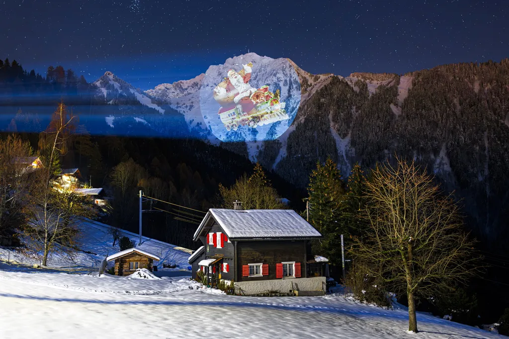 Haut, de, Caux, 2023. december 7., Svájc, Rochers-de-Naye, vetítés, hegy, 