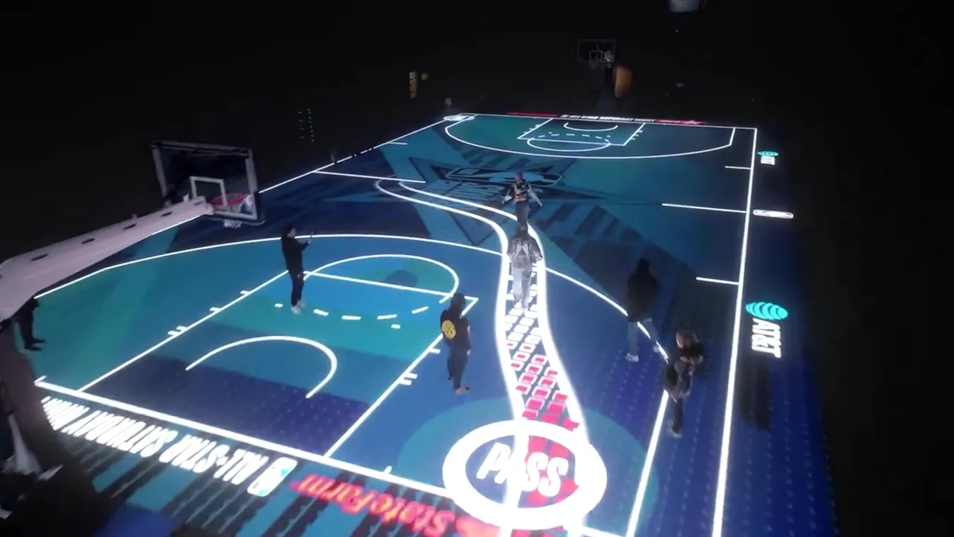 kosárlabda, NBA, LED court, 