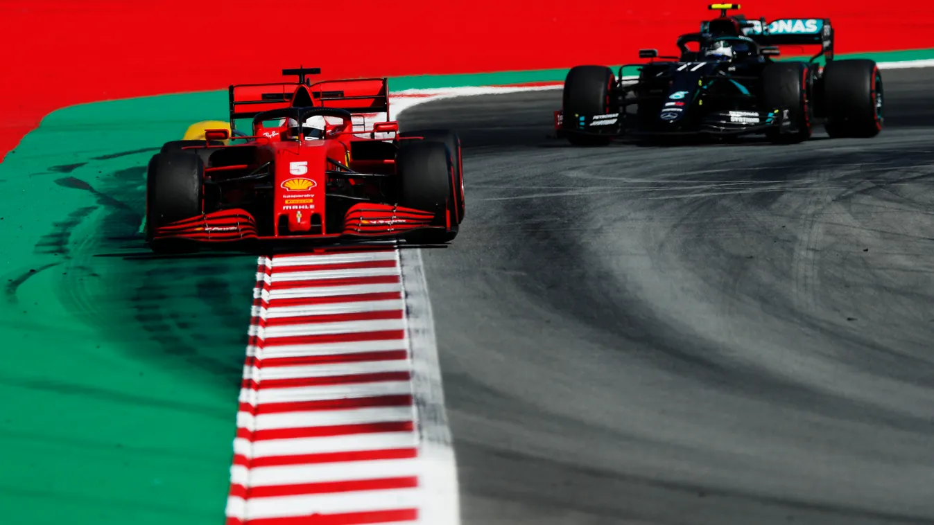 Forma-1, Sebastian Vettel, Ferrari, Valtteri Bottas, Mercedes, Spanyol Nagydíj 2020, péntek 