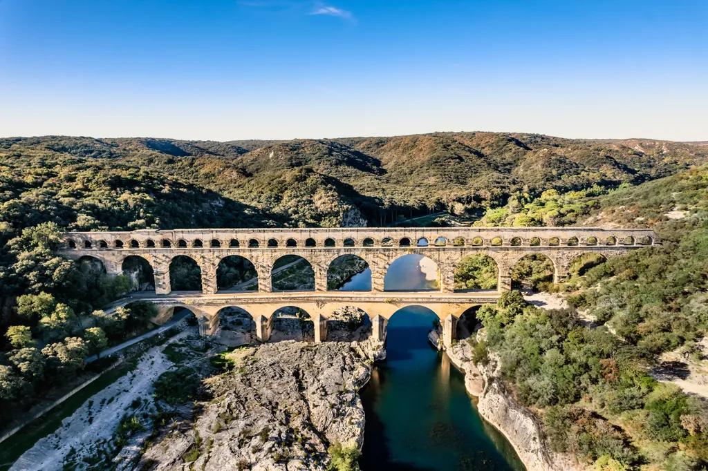 Pont du Gard római kori vízvezeték Franciaország, galéria, 2023 