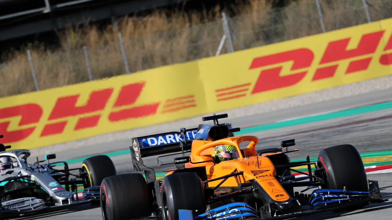 Forma-1, Lando Norris, McLaren, Lewis Hamilton, Mercedes, Barcelona teszt 2020 