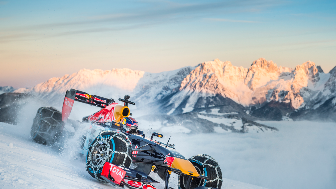 Forma-1, Max Verstappen, Red Bull Racing, Kitzbühel, tél, hó, hólánc, sípálya 