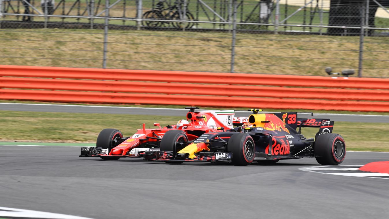 Forma-1, Brit Nagydíj, Max Verstappen, Red Bull, Sebastian Vettel, Ferrari 