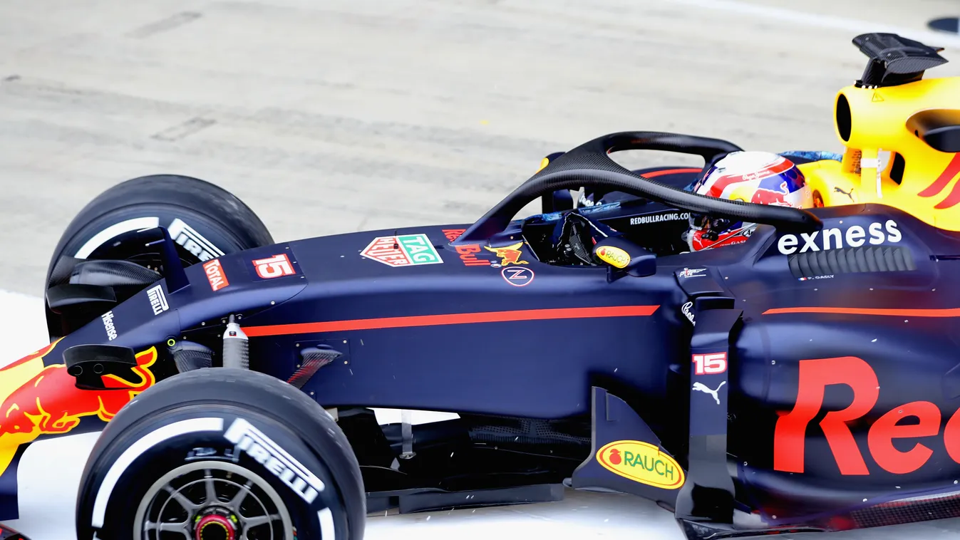 Forma-1, Pierre Gasly, Red Bull Racing, Silverstone teszt, bukókeret, Glória 2 