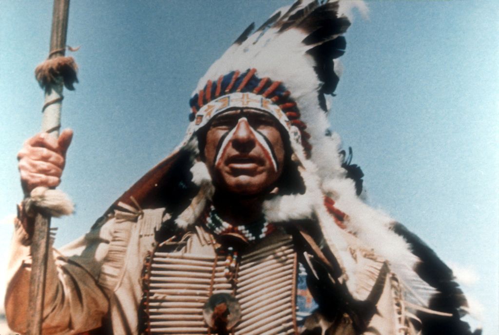 Blazing Saddles Indian chief feather headgear Cinema Burlesque Horizontal 