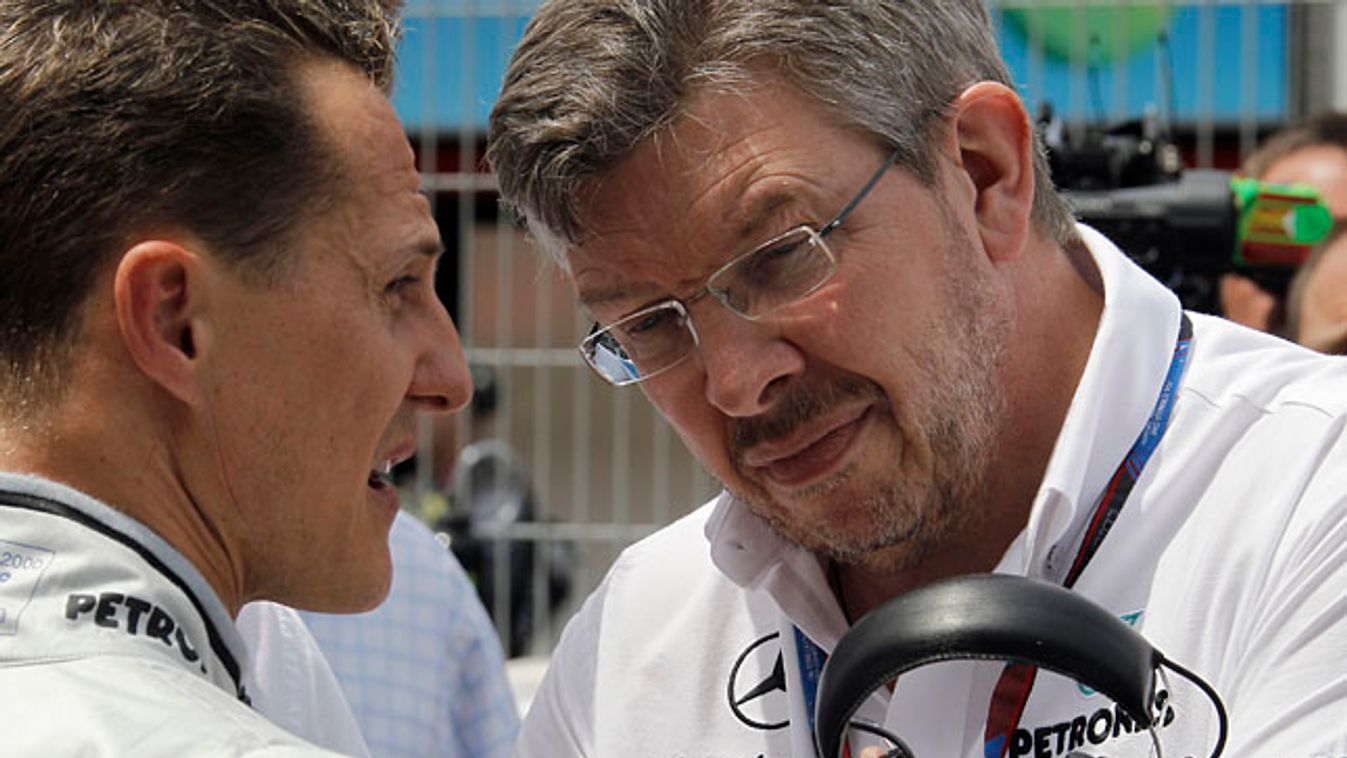 Ross Brawn és Michael Schumacher 