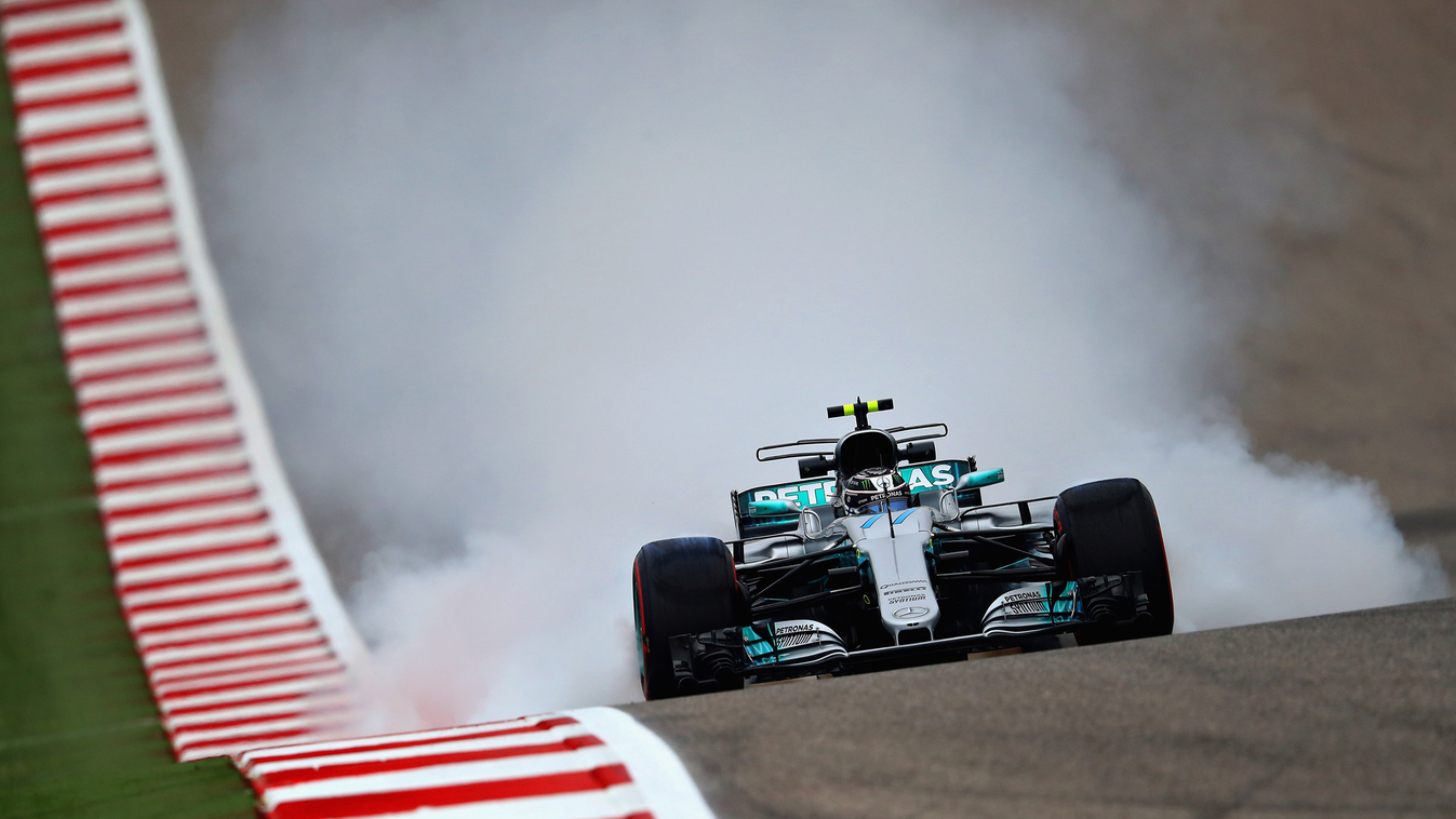 F1 Grand Prix of USA - Practice GettyImageRank1 Formula One Racing formula 1 Auto Racing Formula One Grand Prix United States Formula One Grand Prix topics topix bestof toppics toppix AUSTIN, TX - OCTOBER 20: Smoke pours from the back of Valtteri Bottas d