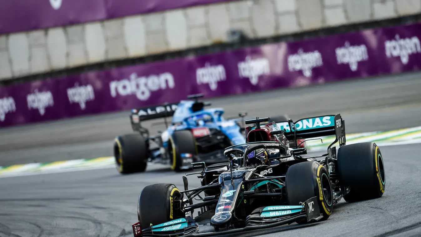 Forma-1, Lewis Hamilton, Mercedes, Fernando Alonso, Alpine, Sao Pauló-i Nagydíj 2021, szombat 