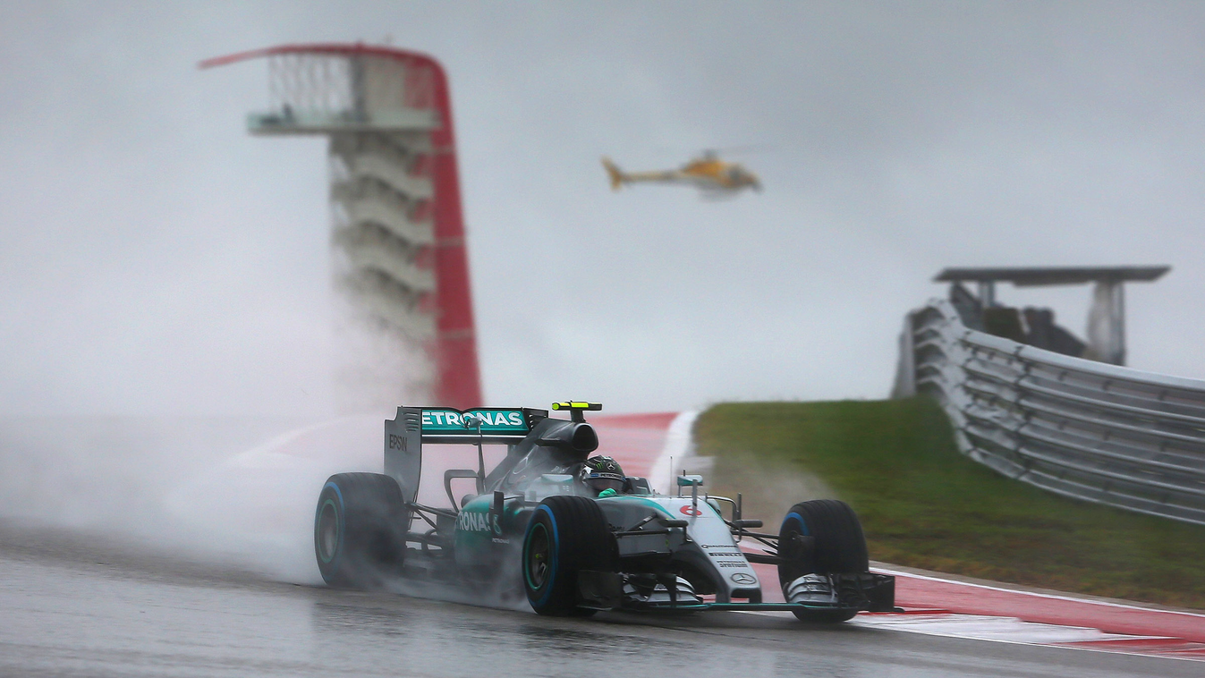 Forma-1, Nico Rosberg, Mercedes, USA Nagydíj, eső 