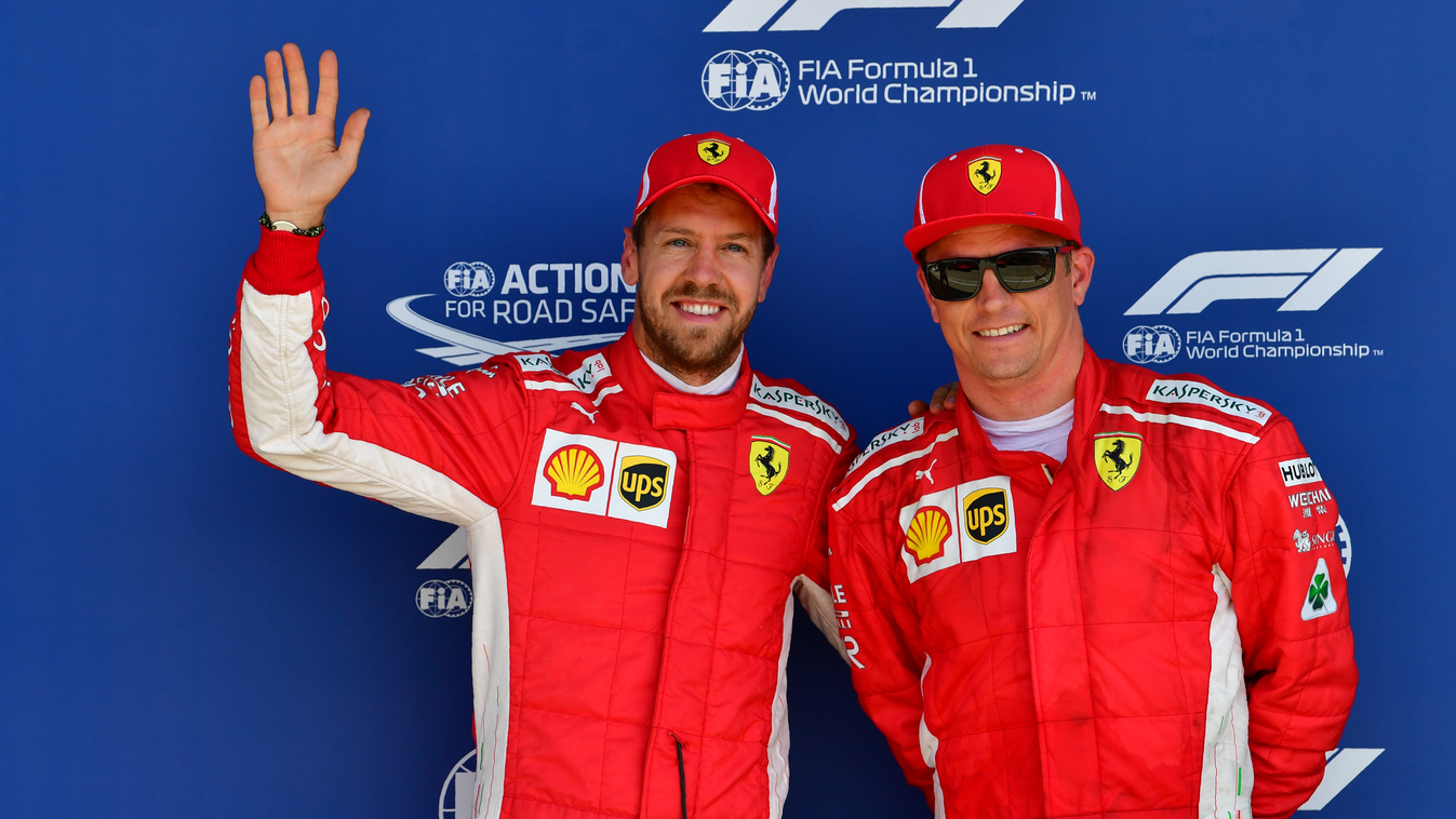 A Forma-1-es Brit Nagydíj szombati napja, Sebastian Vettel, Kimi Räikkönen 
