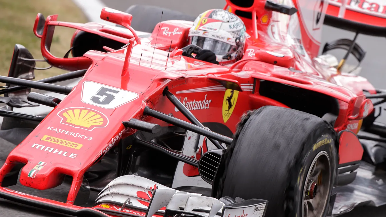 Forma-1, Sebastian Vettel, Scuderia Ferrari, Brit Nagydíj, Pirelli defekt 