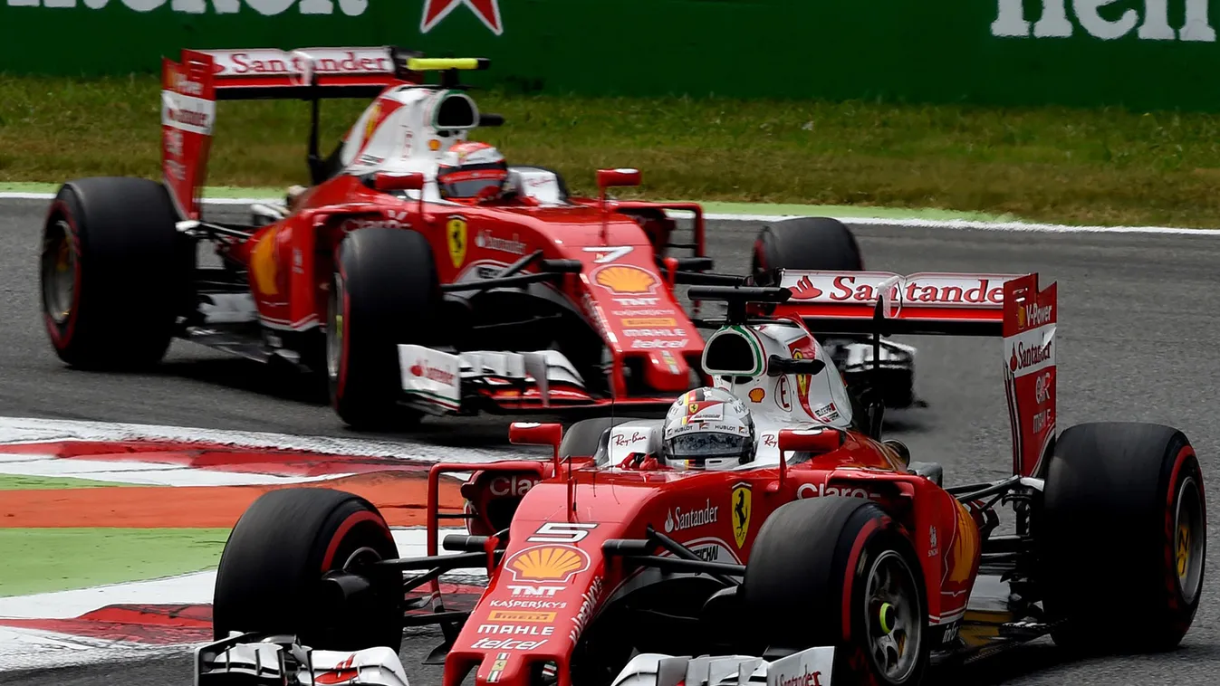 Forma-1, Sebastian Vettel, Kimi Räikkönen, Ferrari, Olasz Nagydíj 