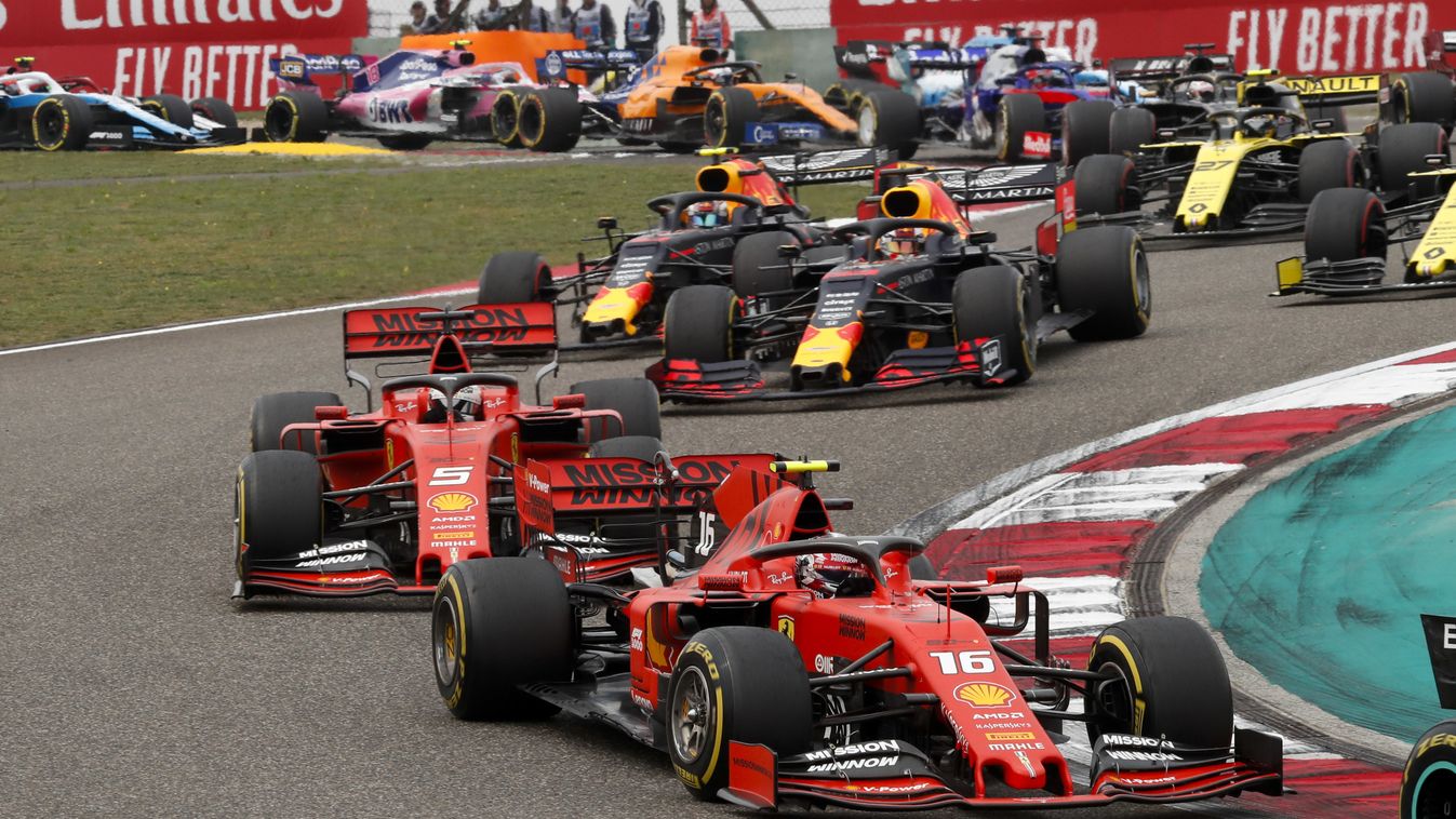 Forma-1, Kínai Nagydíj, Charles Leclerc, Sebastian Vettel, Max Verstappen, Red Bull, Ferrari 
