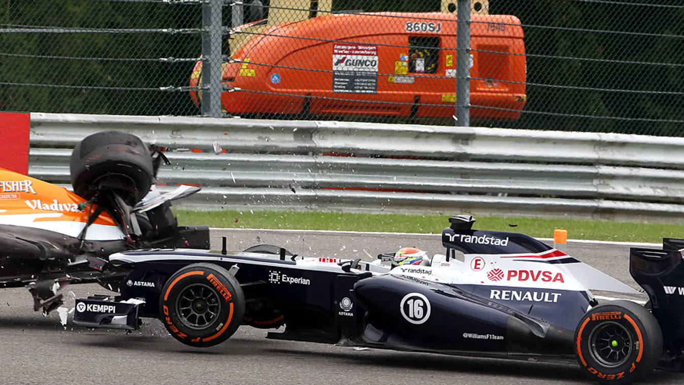 Belga Nagydíj, Spa, Pastor Maldonado balesete