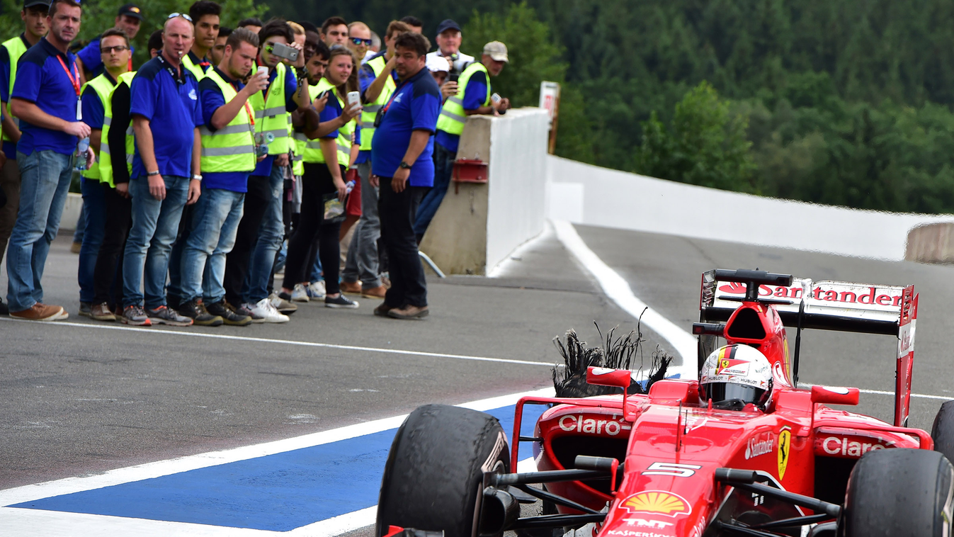 Forma-1, Sebastian Vettel, Ferrari, Belga Nagydíj, defekt 