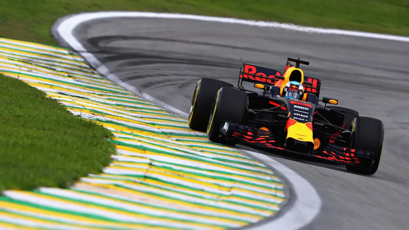 F1 Grand Prix of Brazil - Practice SAO PAULO, BRAZIL 2017: Daniel Ricciardo of Australia driving the (3) Red Bull Racing Red Bull-TAG Heuer RB13 TAG Heuer on track during practice for the Formula One Grand Prix of Brazil at Autodromo Jose Carlos 