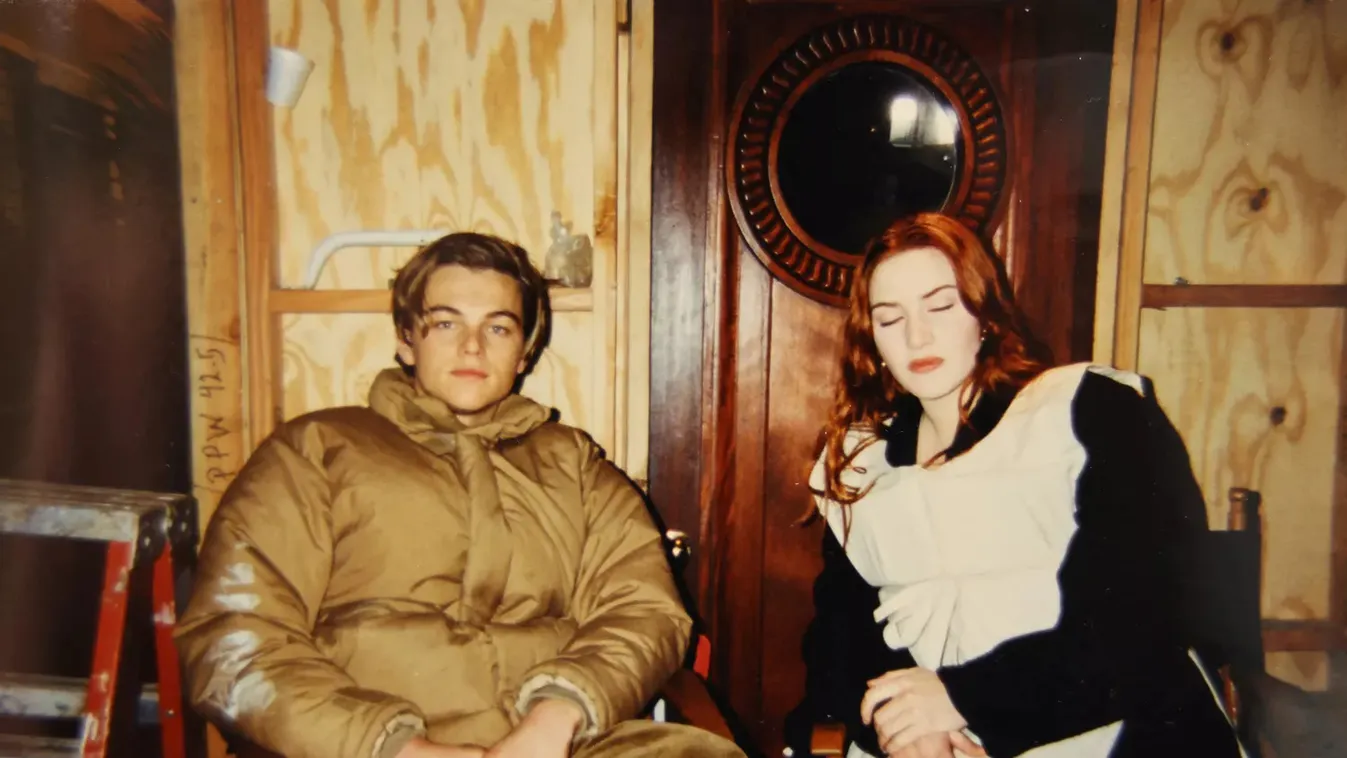 Leonardo DiCaprio és Kate Winslet a Titanic forgatásán 