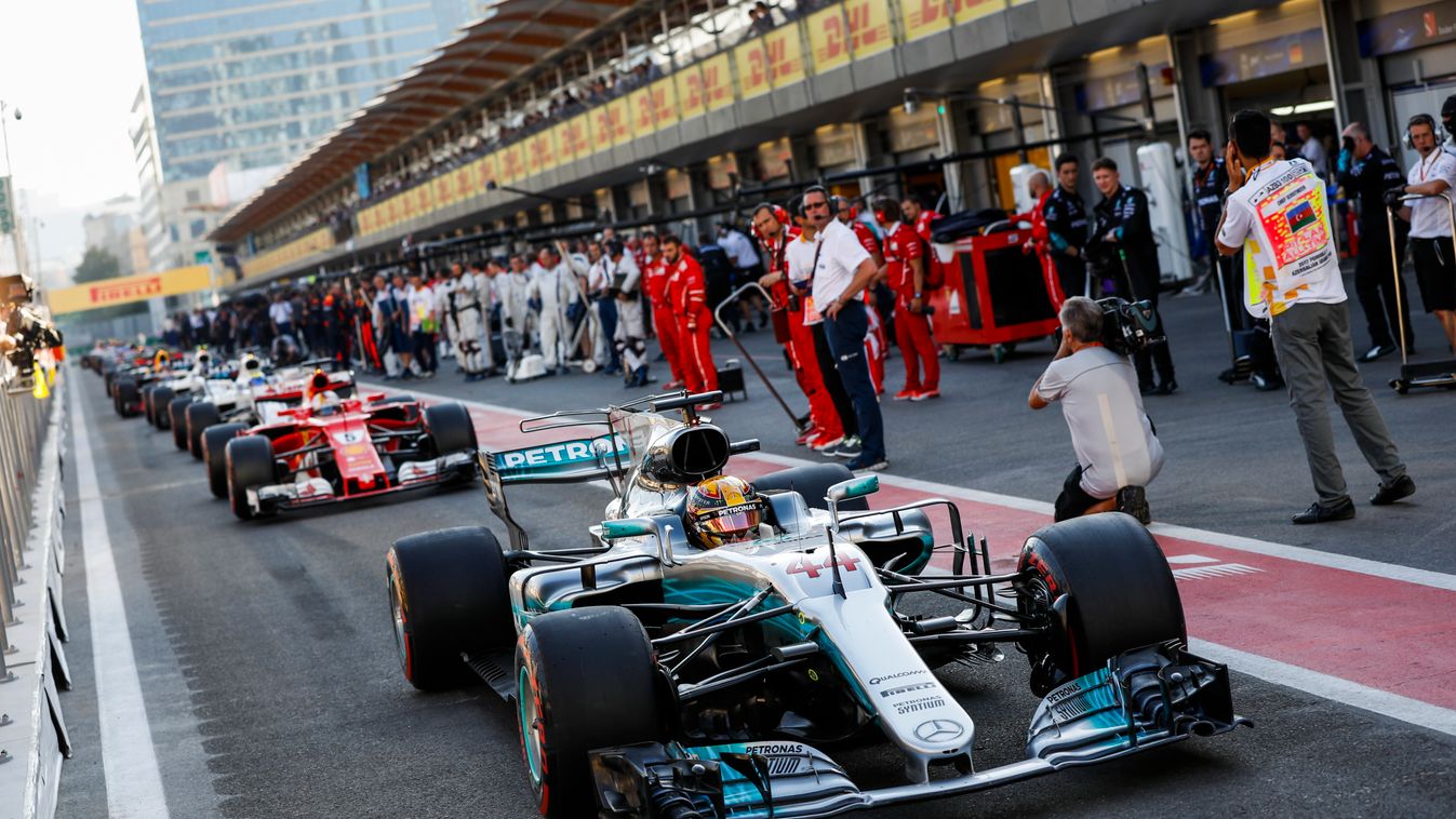 Forma-1, Lewis Hamilton, Mercedes-AMG Petronas, Sebastian Vettel, Scuderia Ferrari, Azerbajdzsáni Nagydíj 