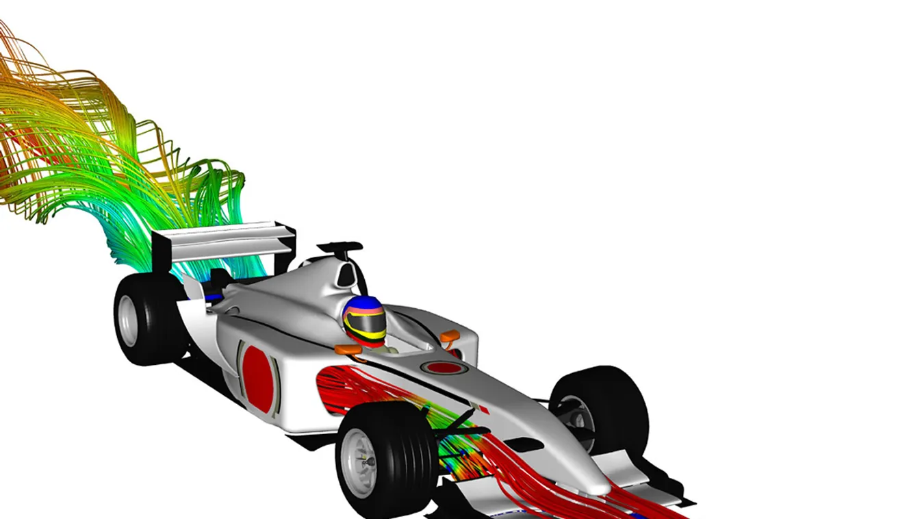 Forma-1, BAR Honda, CFD modell, computational fluid dynamics 