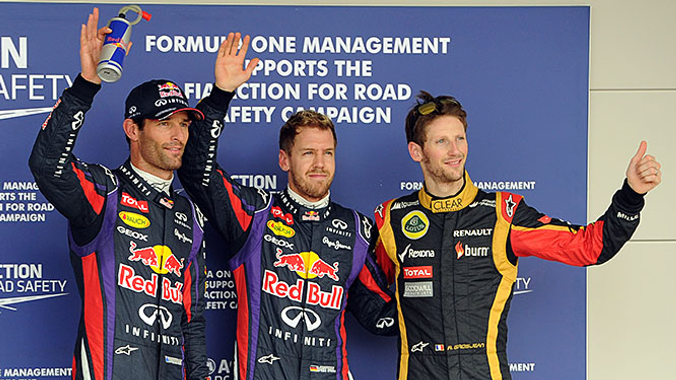 Forma-1, Mark Webber, Sebastian Vettel, Romain Grosjean, USA Nagydíj, dobogó