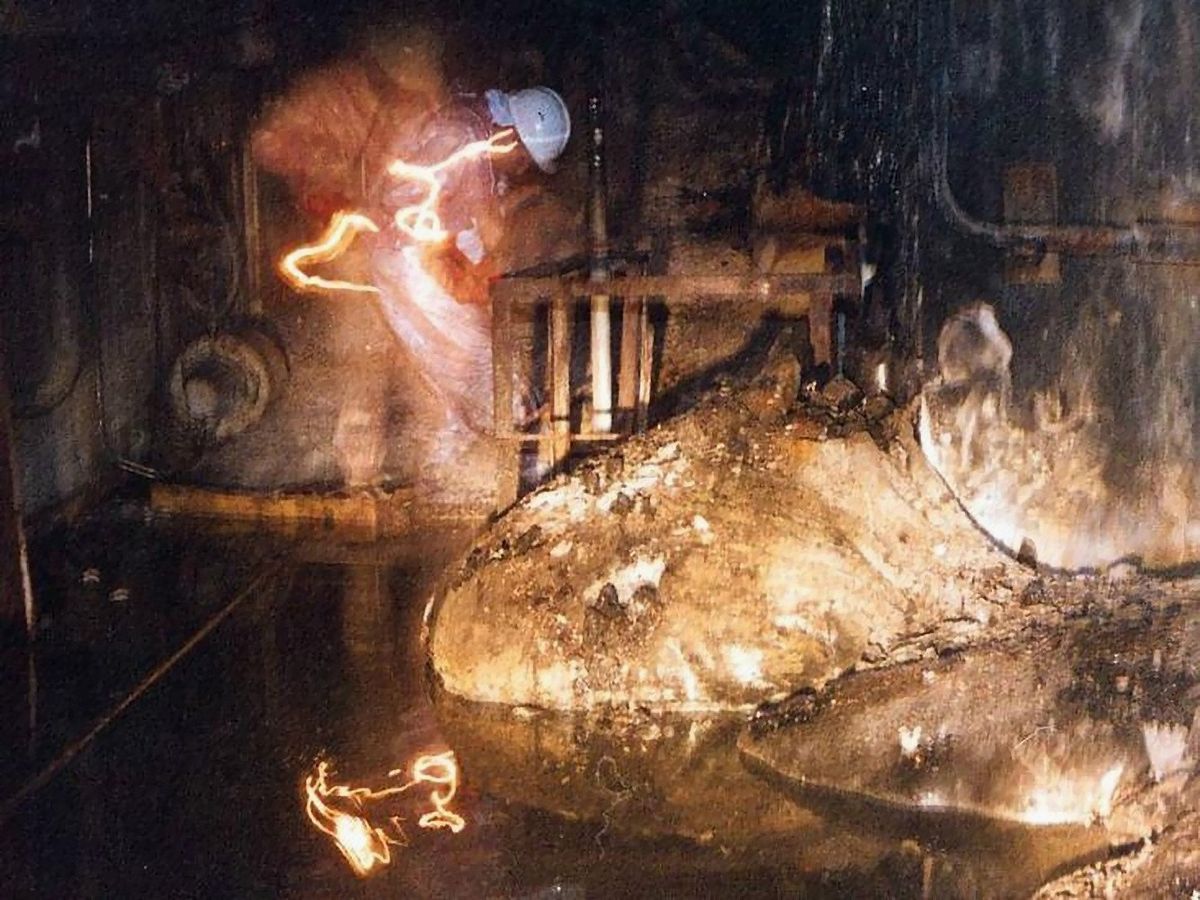 A csernobili elefántlábnál készült fotó