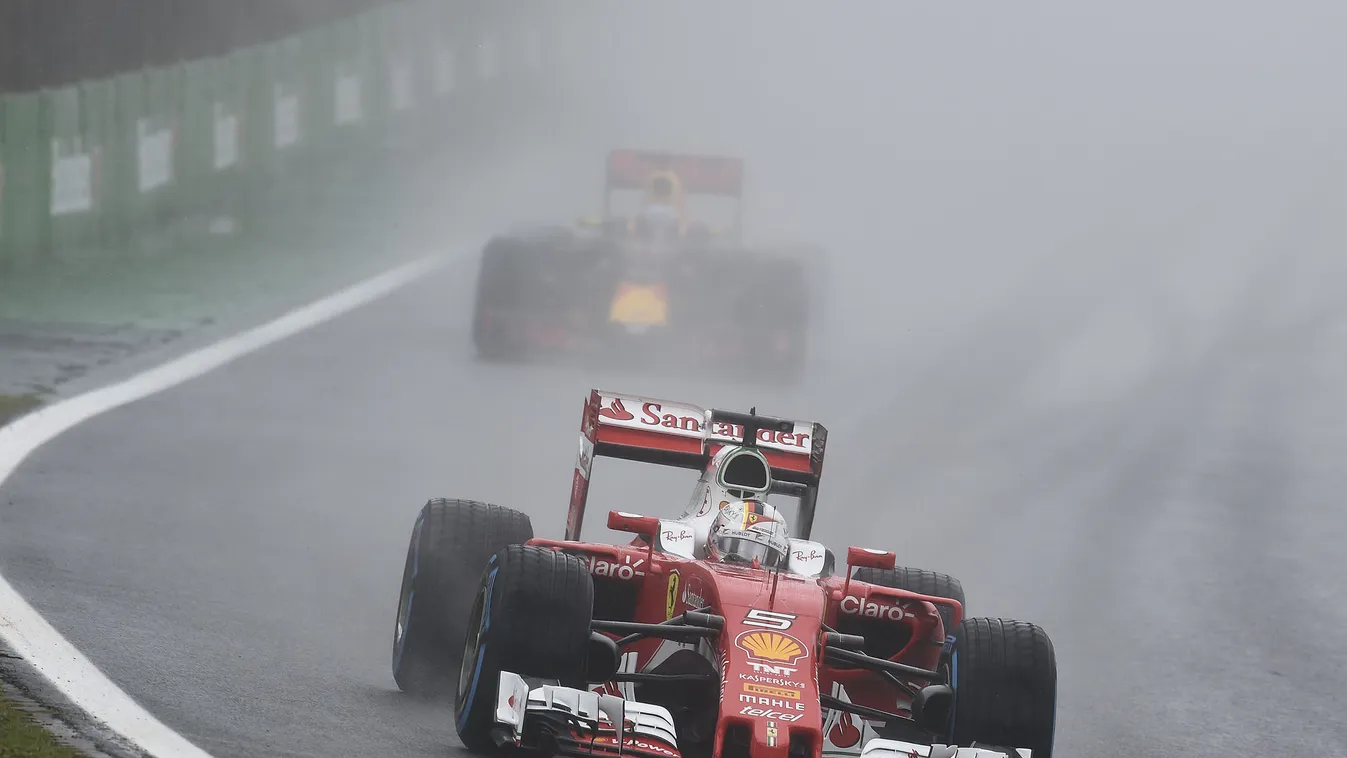 Forma-1, Sebastian Vettel, Ferari, Brazil Nagydíj, eső 