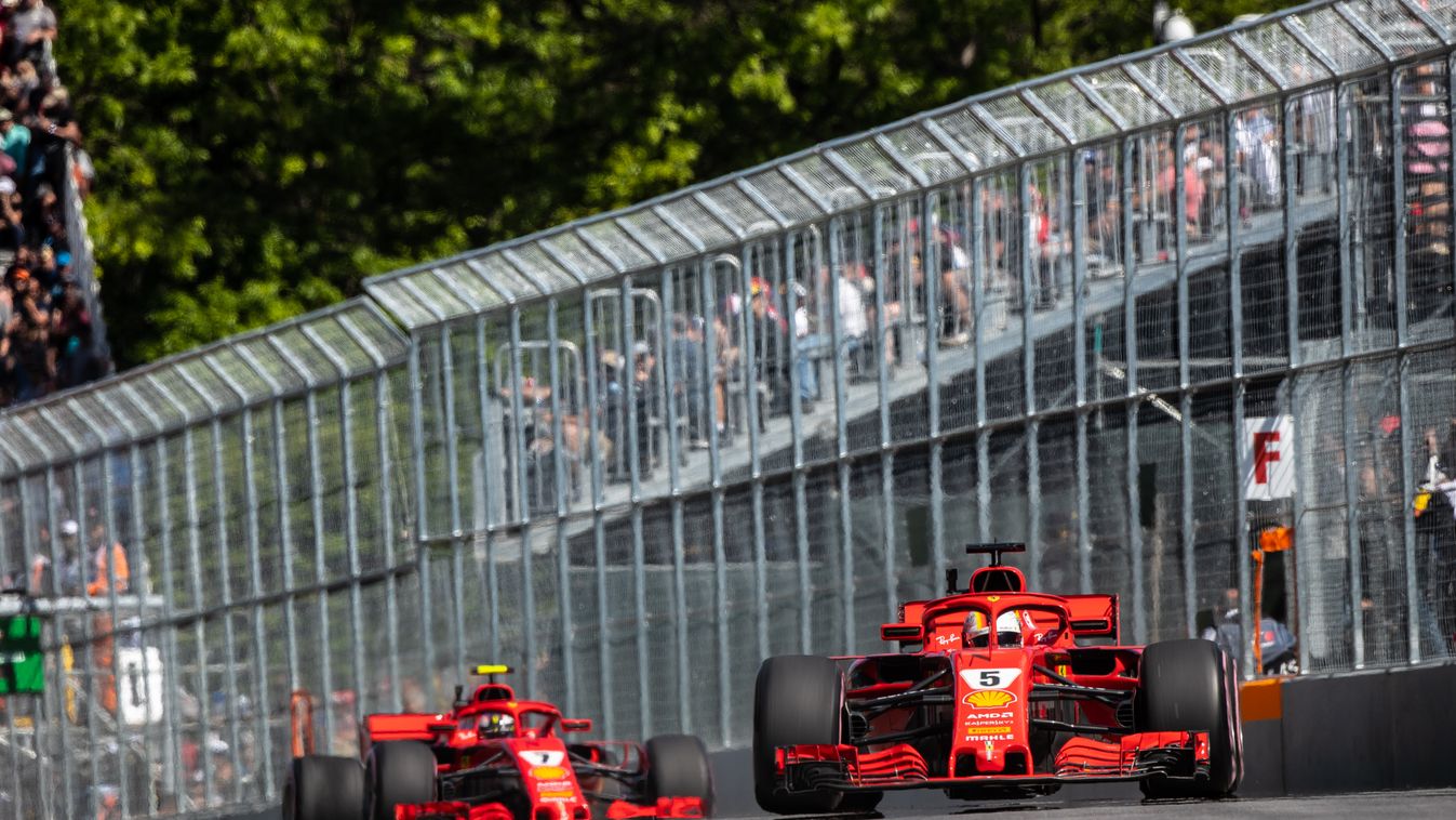Forma-1, Kanadai Nagydíj, Sebastian Vettel, Kimi Räikkönen, Ferrari 