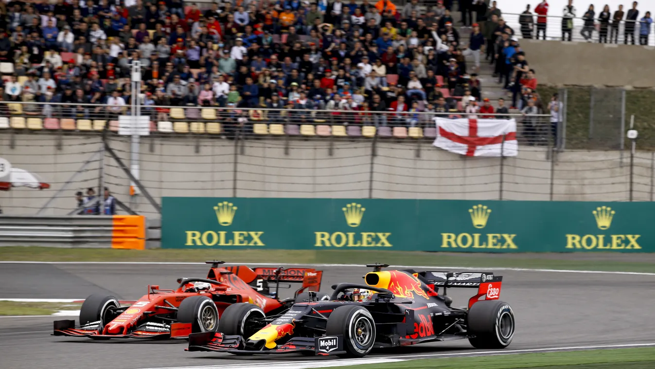 Forma-1, Kínai Nagydíj, Max Verstappen, Sebastian Vettel, Red Bull Racing, Scuderia Ferrari 
