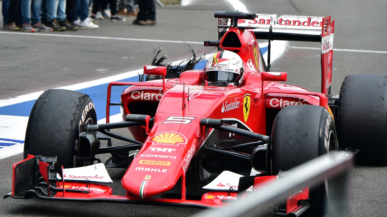 Forma-1, Sebastian Vettel, Ferrari, Belga Nagydíj, defekt, gumi 