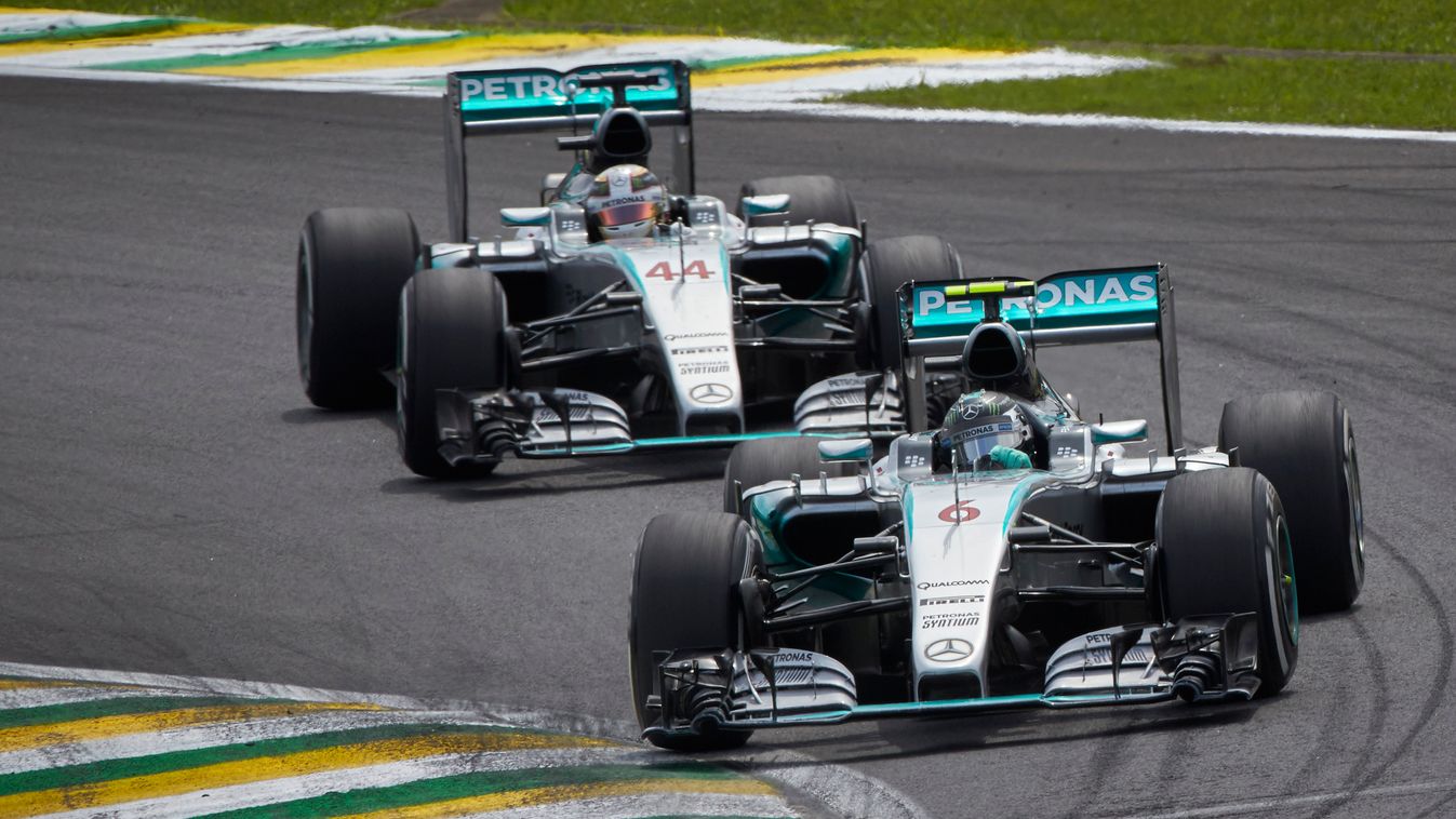 Forma-1, Nico Rosberg, Lewis Hamilton, Mercedes AMG Petronas, Brazil Nagydíj 