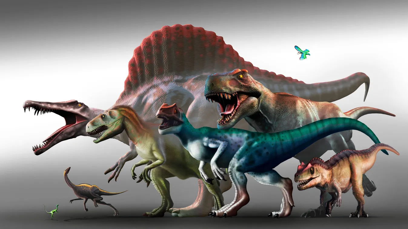 Carnivorous dinosaurs, illustration