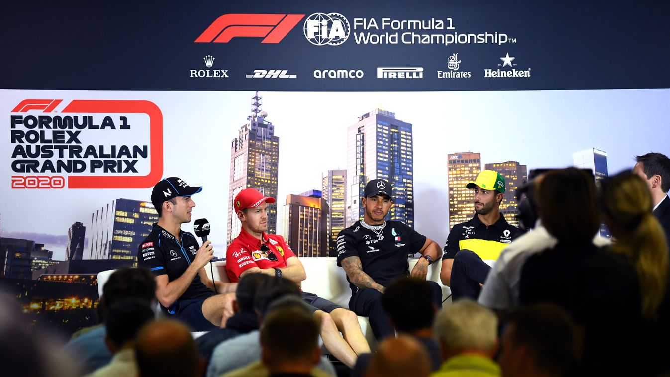Forma-1, Ausztrál Nagydíj, Nicholas Latifi, Sebastian Vettel, Lewis Hamilton, Daniel Ricciardo 