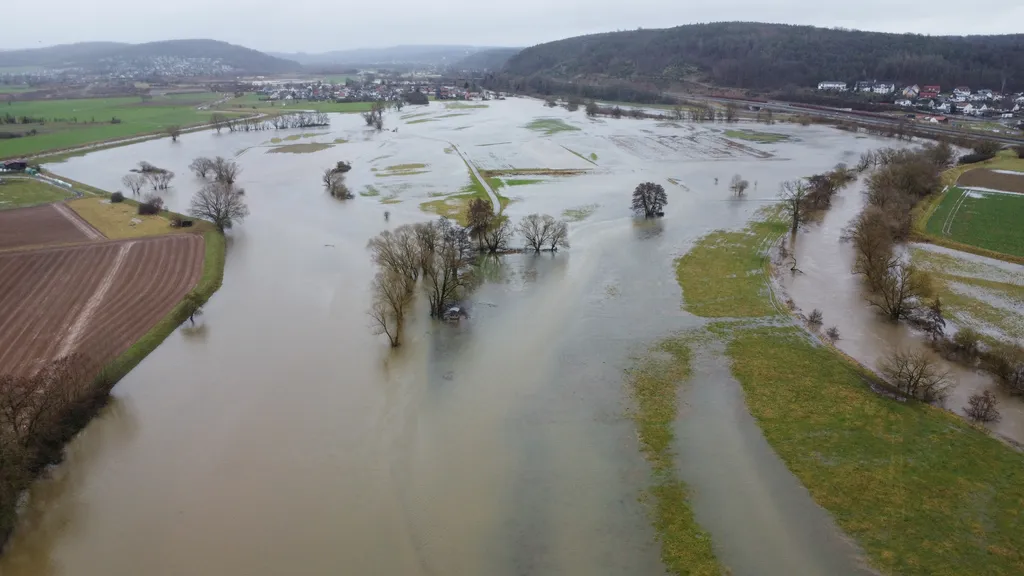 áradás, árvíz, Németország, 2023, december, karácsony 