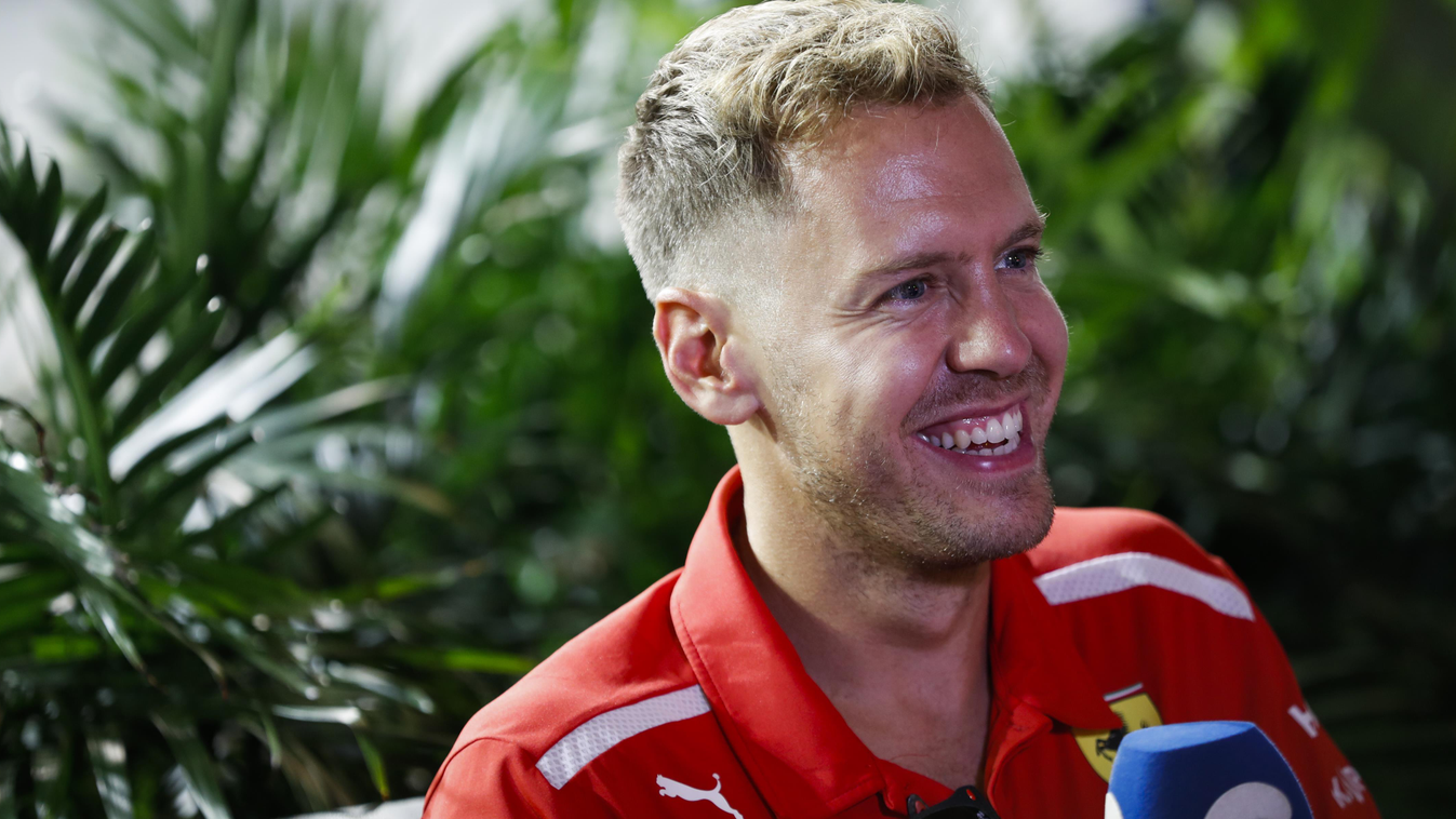 Előkészületek a Forma-1-es Szingapúri Nagydíjra, Sebastian Vettel, Scuderia Ferrari 