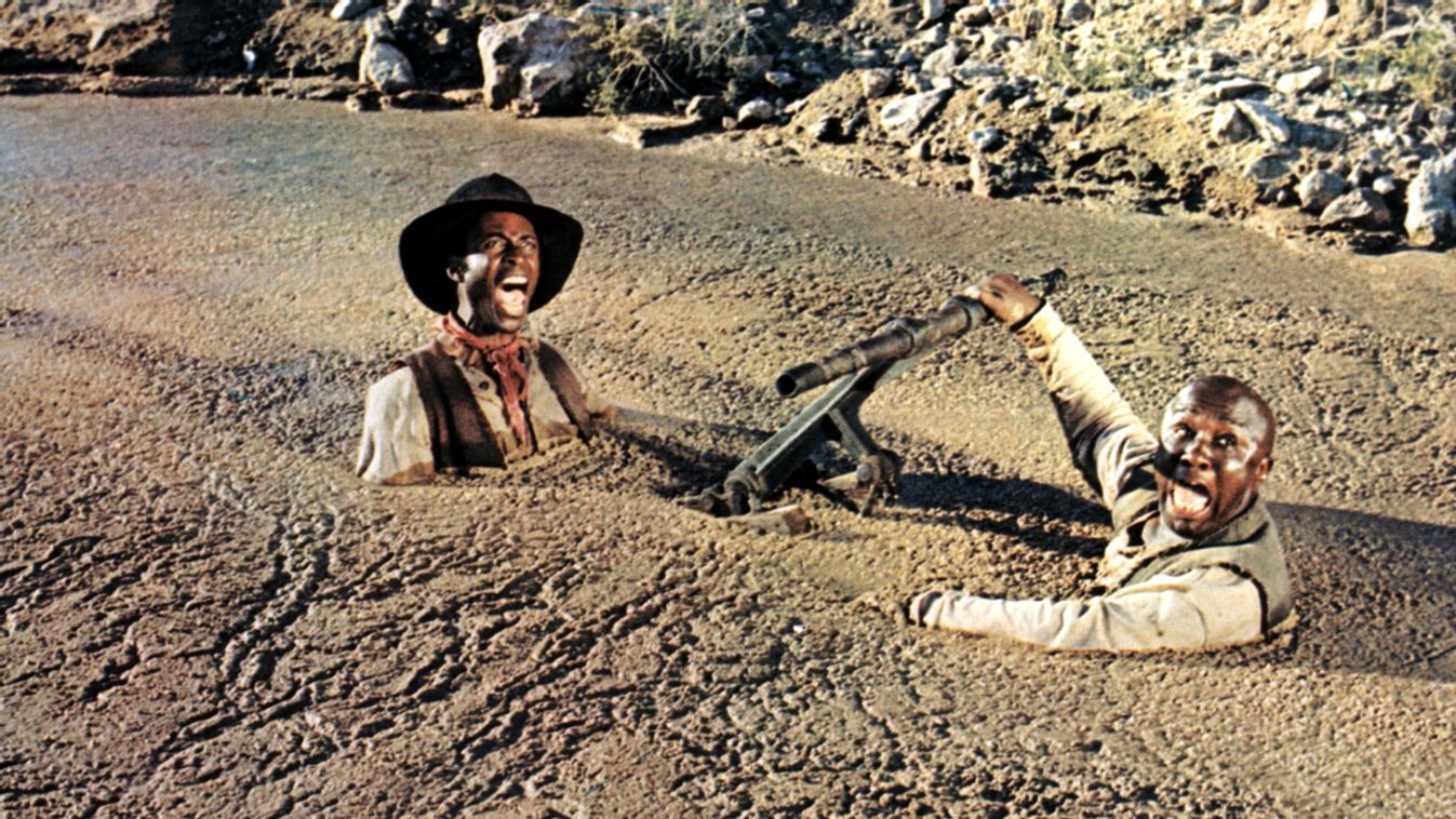 Blazing Saddles (1974) usa Cinema peur frayeur panique fright sable mouvant Horizontal 