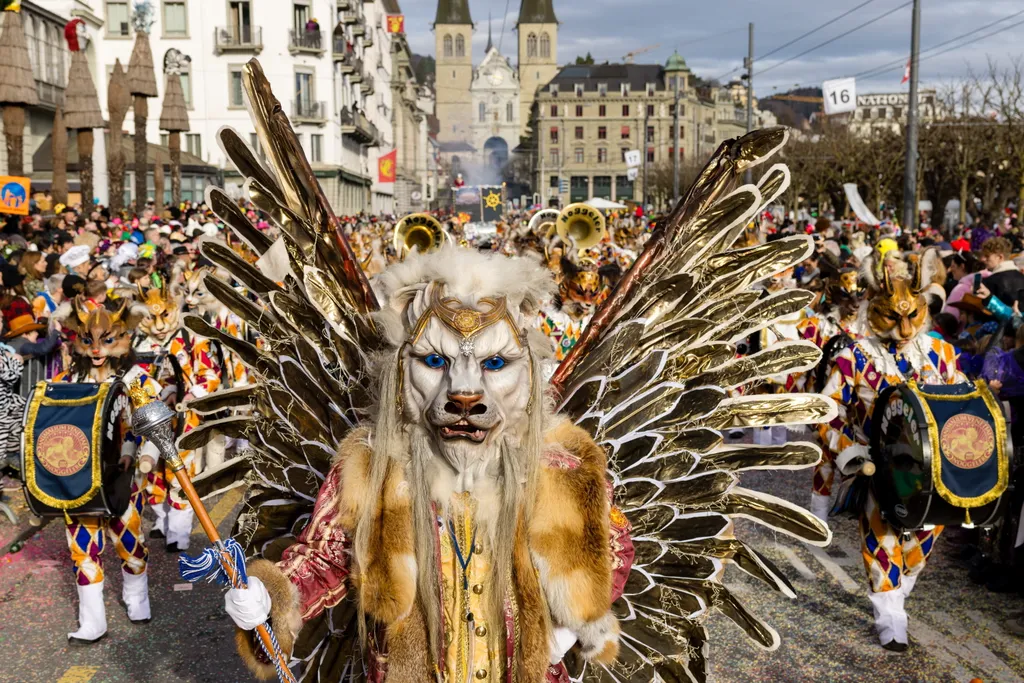 Luzern, Svájc, Farsang, 2024.02.08., karnevál, 