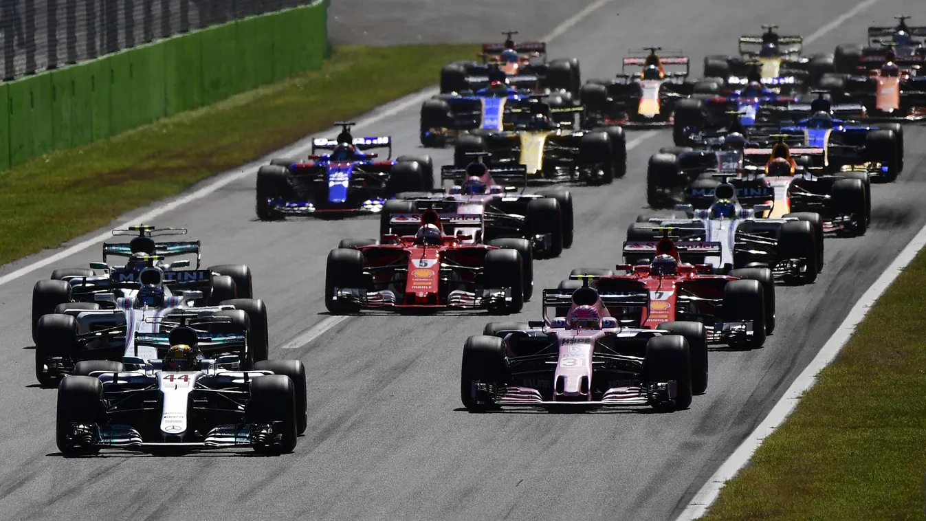 Forma-1, Lewis Hamilton, Mercedes-AMG Petronas, Olasz Nagydíj, rajt 