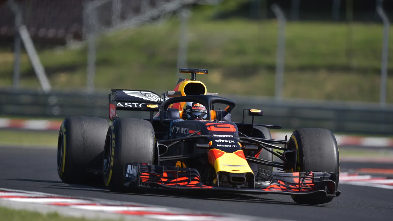 Forma-1, teszt, Hungaroring, 2018, Daniel Ricciardo, Red Bull Racing 