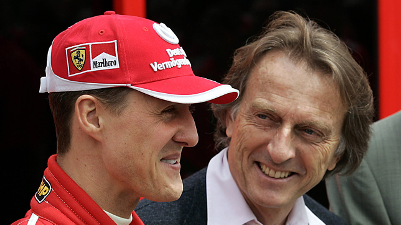 Luca Cordero di Montezemolo, a Ferrari elnöke és Michael Schumacher 2005-ben