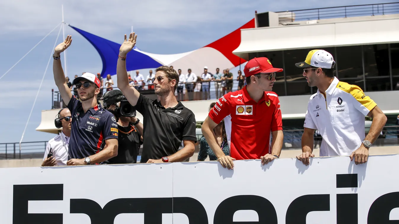 Forma-1, Pierre Gasly, Romain Grosjean, Charles Leclerc, Daniel Ricciardo, Francia Nagydíj 