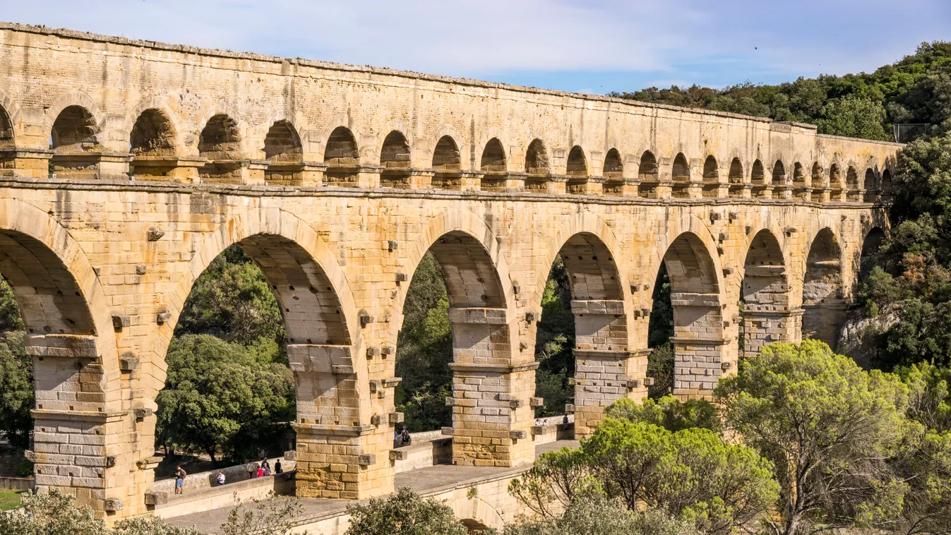 Pont du Gard római kori vízvezeték Franciaország, galéria, 2023 