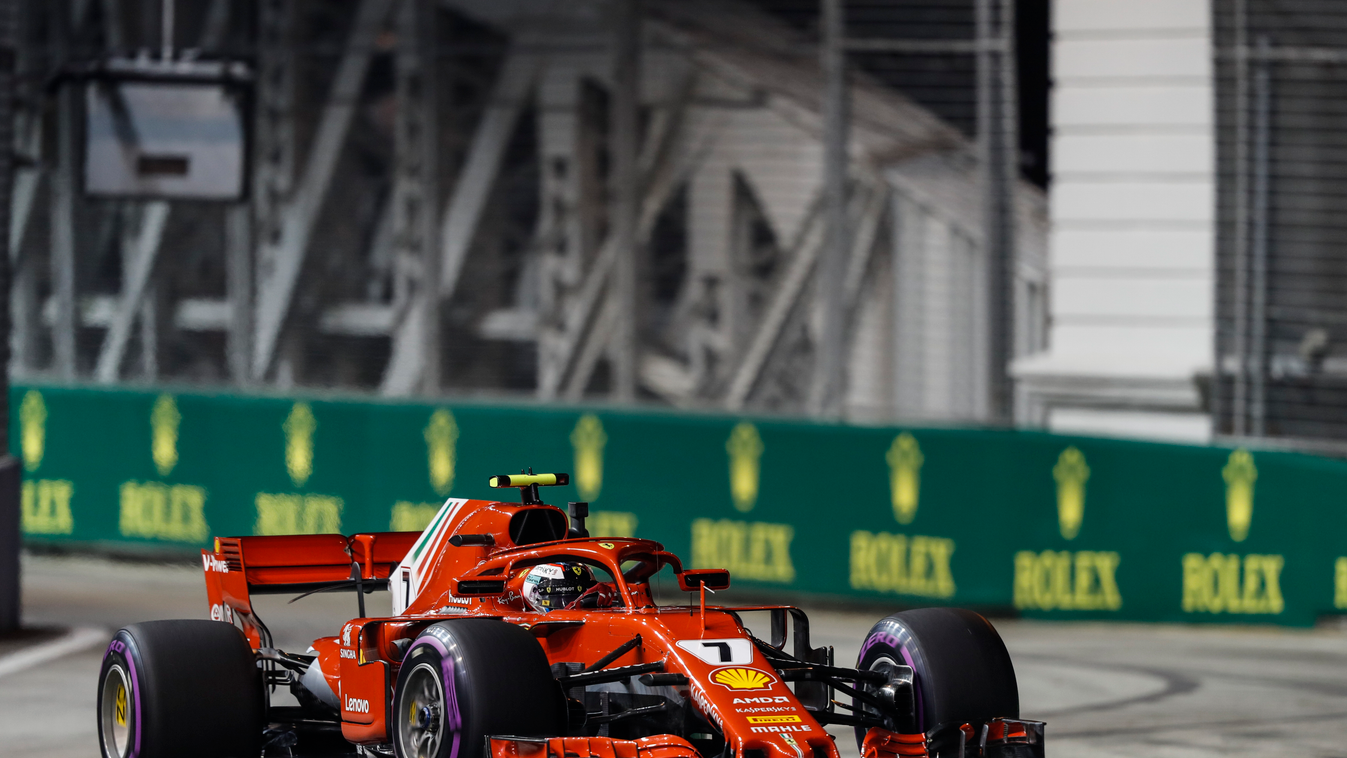 A Forma-1-es Szingapúri Nagydíj pénteki napja, Kimi Räikkönen, Ferrari 