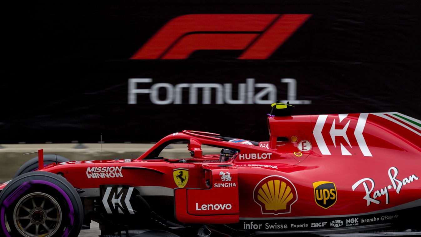 Forma-1, Kimi Räikkönen, Scuderia Ferrari, USA Nagydíj, F1 logo 