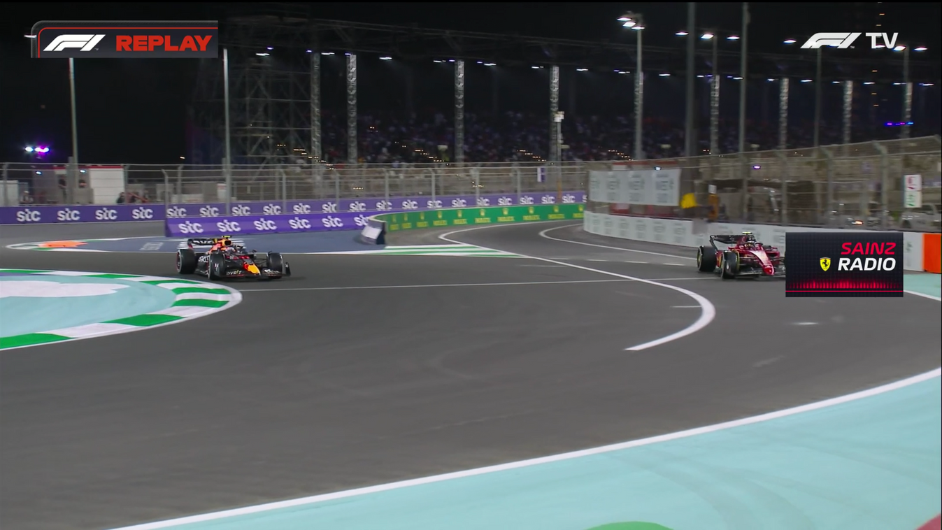 Forma-1, Szaúd-arábiai Nagydíj, Sainz, Pérez, Ferrari, Red Bull 